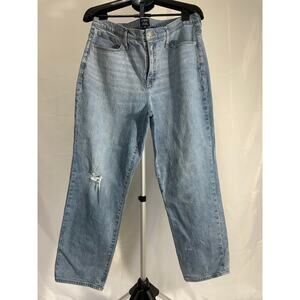 J Crew Relaxed Boyfriend Distressed Re-Imagined size 32 light wash